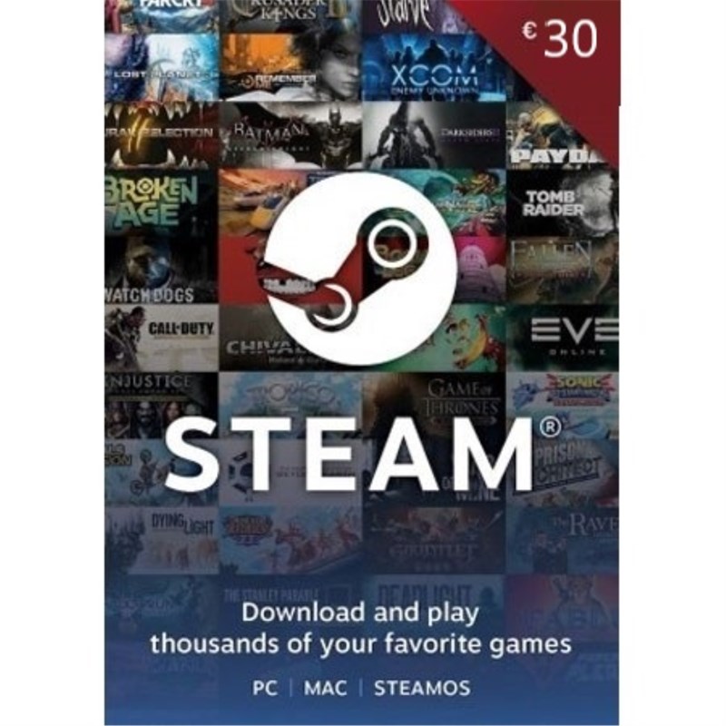 STEAM GIFT CARD 30 EUR - GLOBAL