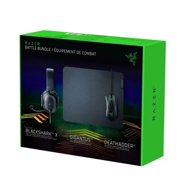 RAZER BATTLE BUNDLE DEATHADDER V2 MIŠ + BLACKSHARK V2 X + PODLO.