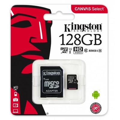 KINGSTON MICROSD 128GB CANVAS SELECT