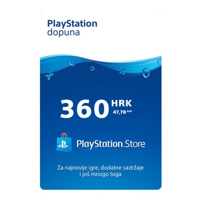 PLAYSTATION STORE BON - DIGITALNI KOD 47,78 EUR (360HRK) HR