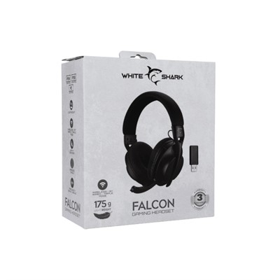 AKCIJA - White Shark HEADSET WGH-2441 FALCON Black - Wireless PS5 / PS4 / PC