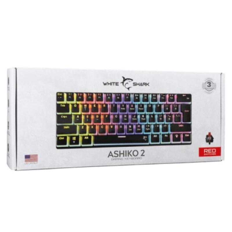 White Shark Gaming TASTATURA GK-2202 ASHIKO-2 Crna / US / RED.SW.